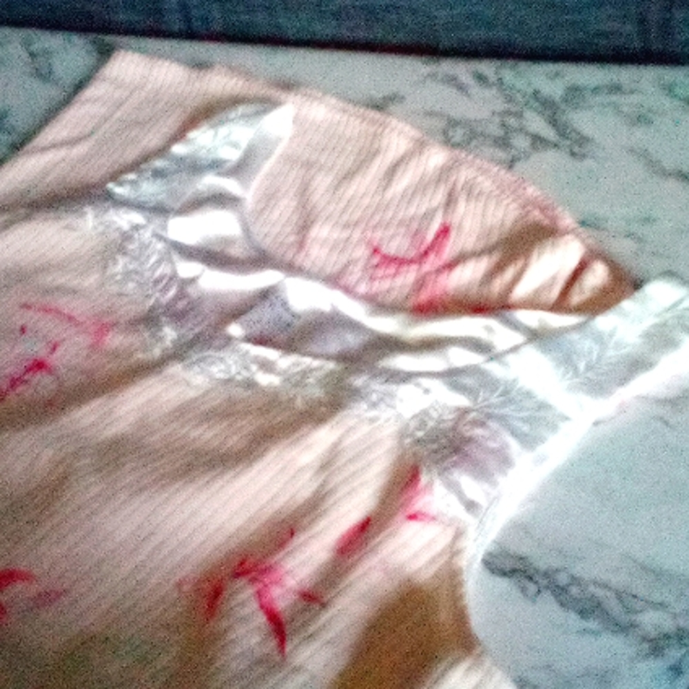Secret Treasures long Night/Sleep Gown/pink & white size XL(16-18)